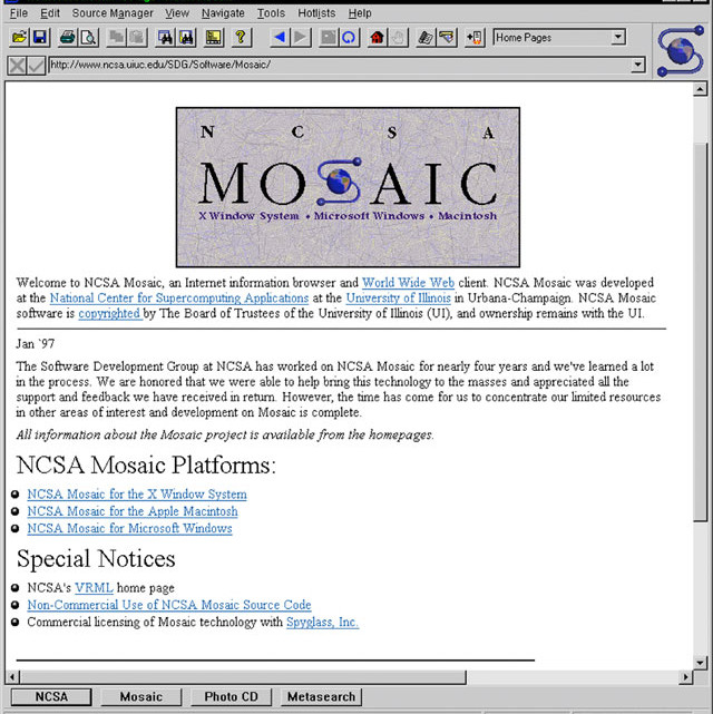 The Mosaic Internet Browser