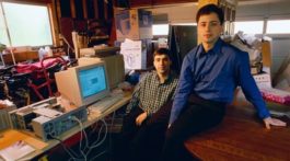 Early in Google's history picture of Larry Page and Sergey Brin