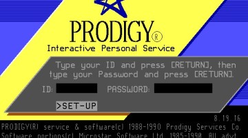 Prodigy Online Service Login Screen